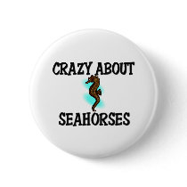 Crazy About Seahorses buttons by AnimalShirts Crazy About Seahorses buttons