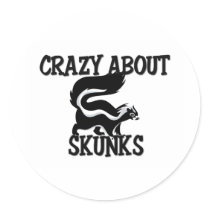 Crazy About Skunks stickers by AnimalShirts Crazy About Skunks stickers