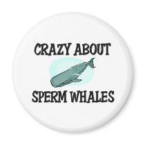 Crazy About Sperm Whales magnets