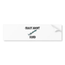 Crazy About Squid bumper stickers by AnimalShirts Crazy About Squid bumper stickers