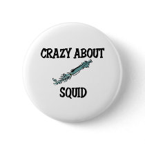 Crazy About Squid buttons by AnimalShirts Crazy About Squid buttons