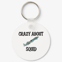 Crazy About Squid keychains by AnimalShirts Crazy About Squid keychains