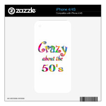 Crazy About The 50s Decals For iPhone 4