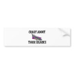 Crazy About Tiger Sharks Bumper Stickers