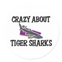 Crazy About Tiger Sharks stickers