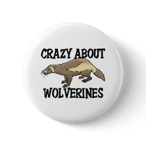 Crazy About Wolverines buttons by AnimalShirts Crazy About Wolverines buttons