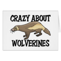 Crazy About Wolverines cards by AnimalShirts Crazy About Wolverines cards