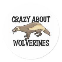 Crazy About Wolverines stickers by AnimalShirts Crazy About Wolverines stickers