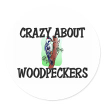 Crazy About Woodpeckers stickers