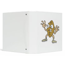 Crazy angry football guy vinyl binder