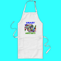 CRAZY ARTIST!  Long Apron. aprons