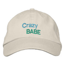CRAZY BABE cap embroidered hats by TropiCoolUniverse CRAZY BABE cap embroidered hats