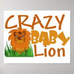 crazy baby lion posters