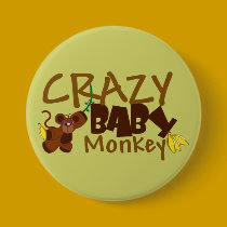 Crazy Baby Monkey buttons