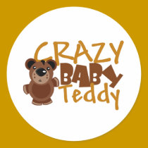 crazy baby teddy stickers