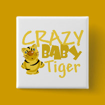 Crazy Baby Tiger buttons
