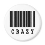 crazy barcode design fridge magnet