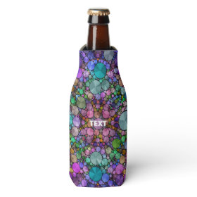 Crazy Beautiful Abstract Zipped Bottle Cooler Wrap