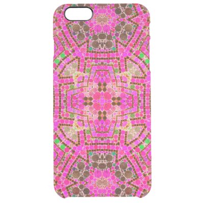 Crazy Beautiful Pink Abstract Clear iPhone 6 Plus Case