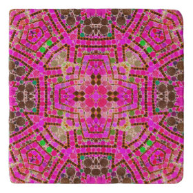 Crazy Beautiful Pink Abstract Trivets