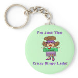 Crazy Bingo Lady Keychains