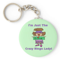 Crazy Bingo Lady Keychains