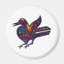 Crazy Bird Fridge Magnets