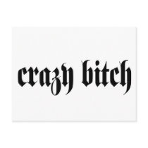 Crazy Bitch Postcard