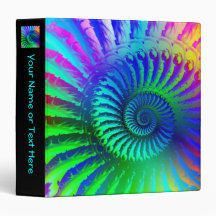 Crazy Blue Fractal Pattern Binder
