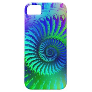 Crazy Blue Fractal Pattern iPhone 5 Cases