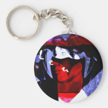 crazy blue keychain
