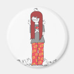 CRAZY BUNNY LADY FRIDGE MAGNETS