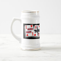 crazy cards poker stein mugs