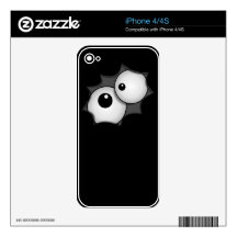 Crazy cartoon eyes iPhone 4 decals