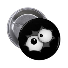 Crazy cartoon eyes pinback button