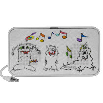 Crazy Cartoon Musical Monsters Doodle Speaker speakers