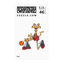 Crazy-Cat-and-Basketball postage by sportydesigns Crazy-Cat-and-Basketball postage