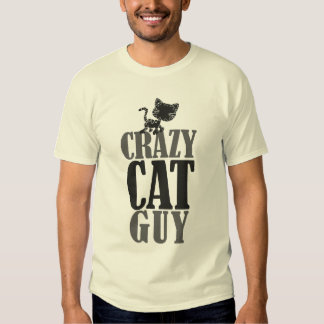 crazy cat man t shirt