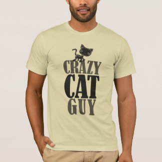 crazy cat man t shirt