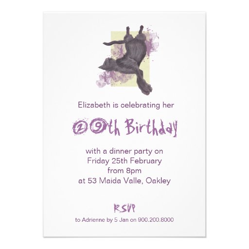 Crazy Cat Lady Birthday Invites