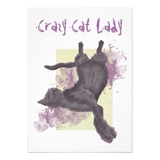 Crazy Cat Lady Birthday Invites