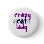 Crazy Cat Lady Button