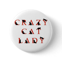 Crazy Cat Lady Pinback Buttons