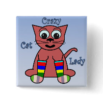 Crazy Cat Lady buttons