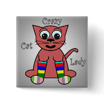 Crazy Cat Lady buttons