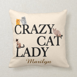 cat lady pillow