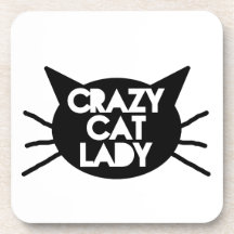 Crazy Cat Lady Drink Coasters
