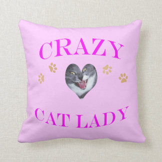 cat lady pillow