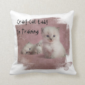 crazy cat lady pillow