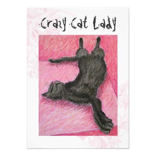 Crazy Cat Lady Indie Birthday Invites
